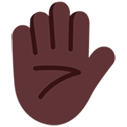 ✋🏿 Emoji erhobene Hand: dunkle Hautfarbe Microsoft Windows 11 22H2.