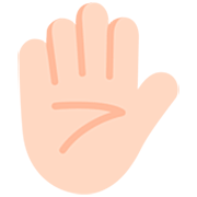 ✋🏻 Emoji Mão Levantada: Pele Clara na Microsoft Windows 11 22H2.