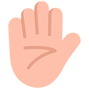Emoji ✋🏼 Mano Alzata: Carnagione Abbastanza Chiara su Microsoft Windows 11 22H2.