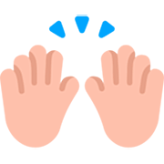 🙌🏼 Emoji Mãos Para Cima: Pele Morena Clara na Microsoft Windows 11 22H2.