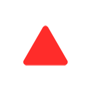 Emoji 🔺 Triangolo Rosso Con Punta Verso L’alto su Microsoft Windows 11 22H2.