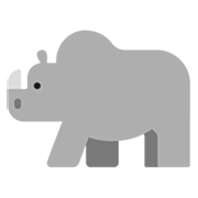 🦏 Emoji Rinoceronte en Microsoft Windows 11 22H2.