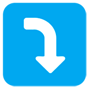 ⤵️ Emoji Flecha Derecha Curvándose Hacia Abajo en Microsoft Windows 11 22H2.