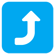 ⤴️ Emoji Flecha Derecha Curvándose Hacia Arriba en Microsoft Windows 11 22H2.