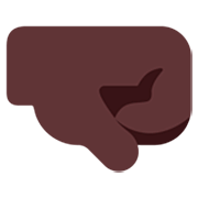 Emoji 🤜🏿 Pugno A Destra: Carnagione Scura su Microsoft Windows 11 22H2.