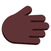 🫱🏿 Emoji Mano Derecha: Tono De Piel Oscuro en Microsoft Windows 11 22H2.