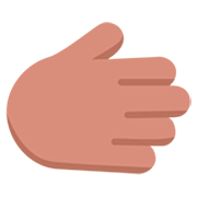 🫱🏽 Emoji Mano Derecha: Tono De Piel Medio en Microsoft Windows 11 22H2.