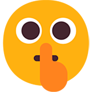 Emoji 🤫 Faccina Che Zittisce su Microsoft Windows 11 22H2.