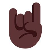 🤘🏿 Emoji Mano Haciendo El Signo De Cuernos: Tono De Piel Oscuro en Microsoft Windows 11 22H2.