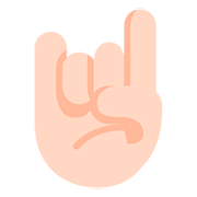🤘🏻 Emoji Mano Haciendo El Signo De Cuernos: Tono De Piel Claro en Microsoft Windows 11 22H2.