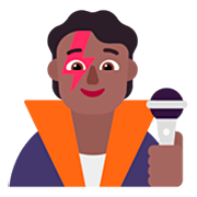 Emoji 🧑🏾‍🎤 Cantante: Carnagione Abbastanza Scura su Microsoft Windows 11 22H2.