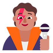 Emoji 🧑🏽‍🎤 Cantante: Carnagione Olivastra su Microsoft Windows 11 22H2.