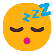 Emoji 😴 Faccina Che Dorme su Microsoft Windows 11 22H2.