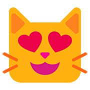 😻 Emoji Rosto De Gato Sorridente Com Olhos De Coração na Microsoft Windows 11 22H2.