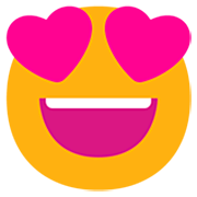 😍 Emoji lächelndes Gesicht mit herzförmigen Augen Microsoft Windows 11 22H2.