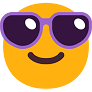 Emoji 😎 Faccina Con Sorriso E Occhiali Da Sole su Microsoft Windows 11 22H2.
