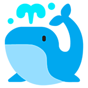 Émoji 🐳 Baleine Soufflant Par Son évent sur Microsoft Windows 11 22H2.