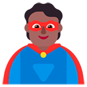 🦸🏾 Emoji Super-herói: Pele Morena Escura na Microsoft Windows 11 22H2.