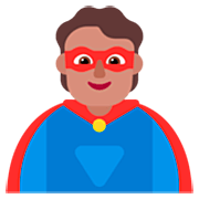 Émoji 🦸🏽 Super-héros : Peau Légèrement Mate sur Microsoft Windows 11 22H2.