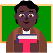 🧑🏿‍🏫 Emoji Professora Na Escola: Pele Escura na Microsoft Windows 11 22H2.