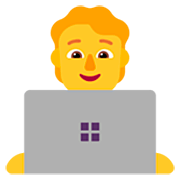 Emoji 🧑‍💻 Persona Esperta Di Tecnologia su Microsoft Windows 11 22H2.