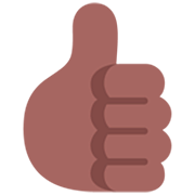 👍🏾 Emoji Polegar Para Cima: Pele Morena Escura na Microsoft Windows 11 22H2.