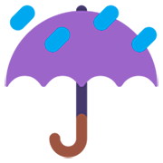 Émoji ☔ Parapluie Avec Gouttes De Pluie sur Microsoft Windows 11 22H2.