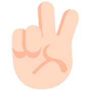 ✌🏻 Emoji Mano Con Señal De Victoria: Tono De Piel Claro en Microsoft Windows 11 22H2.