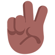 ✌🏾 Emoji Victory-Geste: mitteldunkle Hautfarbe Microsoft Windows 11 22H2.
