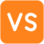 🆚 Emoji Großbuchstaben VS in orangefarbenem Quadrat Microsoft Windows 11 22H2.