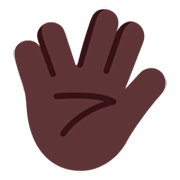 Emoji 🖖🏿 Saluto Vulcaniano: Carnagione Scura su Microsoft Windows 11 22H2.