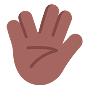 🖖🏾 Emoji Saudação Vulcana: Pele Morena Escura na Microsoft Windows 11 22H2.