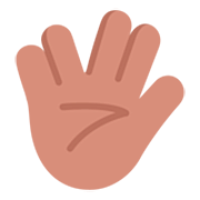 🖖🏽 Emoji Saudação Vulcana: Pele Morena na Microsoft Windows 11 22H2.
