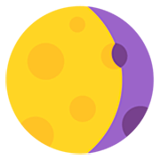 🌖 Emoji Luna Gibosa Menguante en Microsoft Windows 11 22H2.