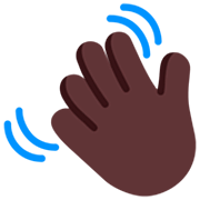 👋🏿 Emoji winkende Hand: dunkle Hautfarbe Microsoft Windows 11 22H2.