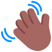 👋🏾 Emoji Mão Acenando: Pele Morena Escura na Microsoft Windows 11 22H2.