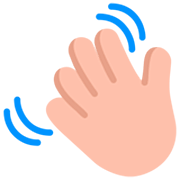 👋🏼 Emoji winkende Hand: mittelhelle Hautfarbe Microsoft Windows 11 22H2.