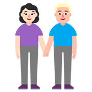 👩🏻‍🤝‍👨🏼 Emoji Mann und Frau halten Hände: helle Hautfarbe, mittelhelle Hautfarbe Microsoft Windows 11 22H2.