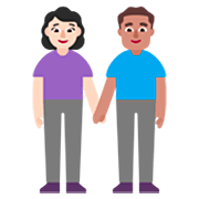 Emoji 👩🏻‍🤝‍👨🏽 Uomo E Donna Che Si Tengono Per Mano: Carnagione Chiara E Carnagione Olivastra su Microsoft Windows 11 22H2.