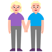 👫🏼 Emoji Mann und Frau halten Hände: mittelhelle Hautfarbe Microsoft Windows 11 22H2.
