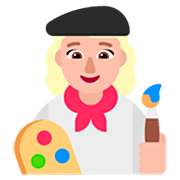 Emoji 👩🏼‍🎨 Artista Donna: Carnagione Abbastanza Chiara su Microsoft Windows 11 22H2.
