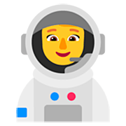Emoji 👩‍🚀 Astronauta Donna su Microsoft Windows 11 22H2.