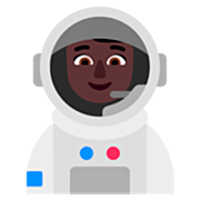 Emoji 👩🏿‍🚀 Astronauta Donna: Carnagione Scura su Microsoft Windows 11 22H2.