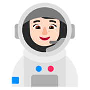 👩🏻‍🚀 Emoji Astronauta Mulher: Pele Clara na Microsoft Windows 11 22H2.