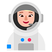 Émoji 👩🏼‍🚀 Astronaute Femme : Peau Moyennement Claire sur Microsoft Windows 11 22H2.