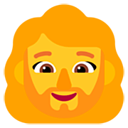 Emoji 🧔‍♀️ Donna Con La Barba su Microsoft Windows 11 22H2.