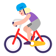 🚴🏼‍♀️ Emoji Mujer En Bicicleta: Tono De Piel Claro Medio en Microsoft Windows 11 22H2.