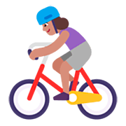 🚴🏽‍♀️ Emoji Mujer En Bicicleta: Tono De Piel Medio en Microsoft Windows 11 22H2.