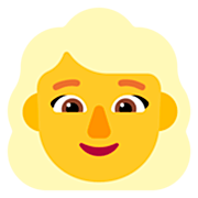 👱‍♀️ Emoji Mulher: Cabelo Loiro na Microsoft Windows 11 22H2.