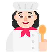 Émoji 👩🏻‍🍳 Cuisinière : Peau Claire sur Microsoft Windows 11 22H2.